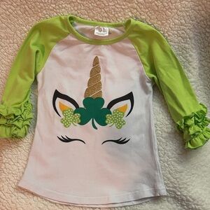 Charming Unicorn Long Sleeve Kids Tee